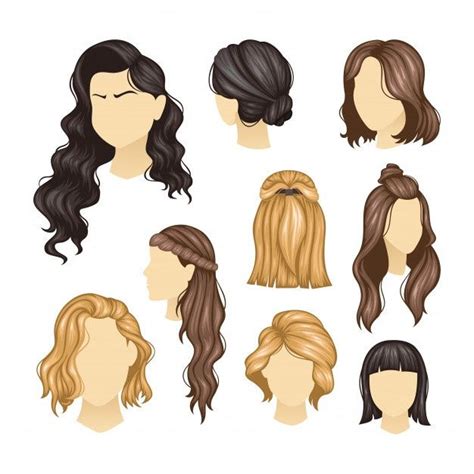 pelo dibujo mujer|estilos de cabello para imprimir.